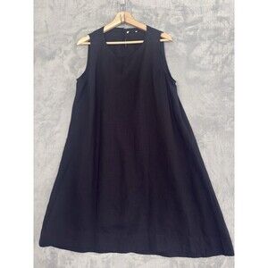 Eileen Fisher Organic Linen A Line Dress Womens L Sleeveless ***Read
